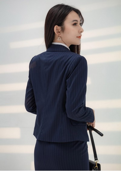 Vest dài nano xanh kẻ B425 