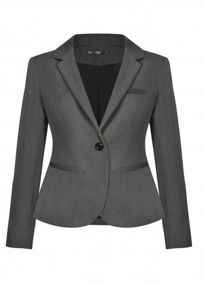 Vest nano dài kẻ xám B450