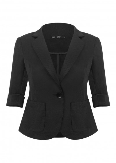 Vest nano túi tròn kẻ đen B651