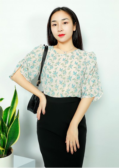 Áo chiffon HT tay bồng C507-S